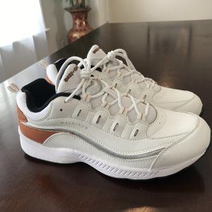 Women's Easy Spirit Romy Walking Shoes  - White/Copper/Silver